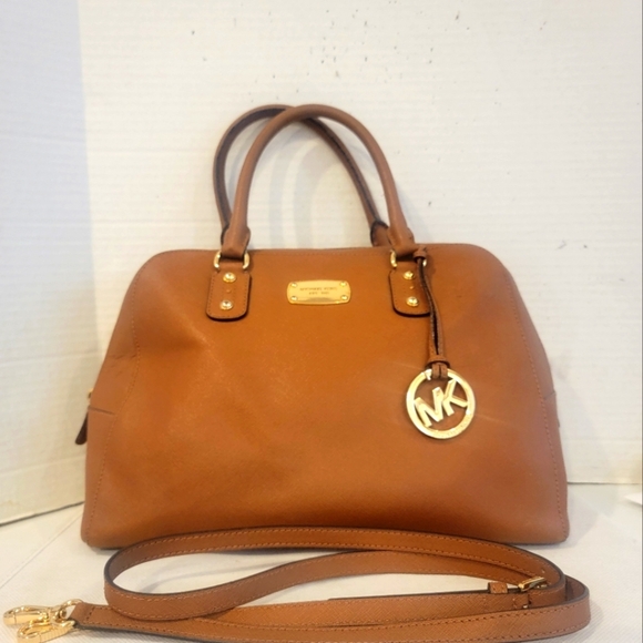 MICHAEL KORS LIGHT BROWN CROSSBODY HANDBAG - Picture 1 of 9